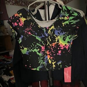 SHEIN Neon Splatter Crop Top